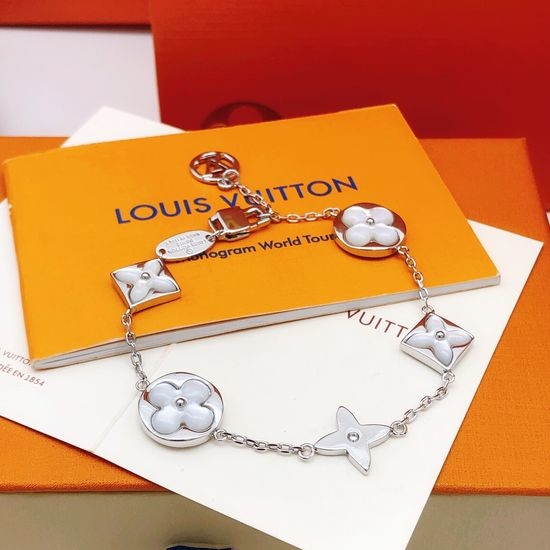 Louis Vuitton LV Silver Mother of Pearl Bracelet