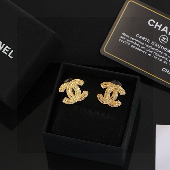 Chanel Fashionable Stud Earrings Sterling Silver Post