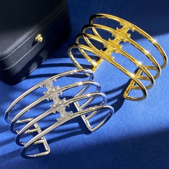 Celine Hollow C-Shaped Open Bangle