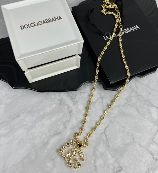 Dolce & Gabbana Logo Decorated Long Pendant Necklace