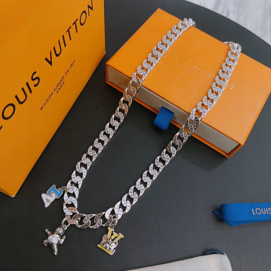 Louis Vuitton LV Vintage Style Adjustable Chain Necklace