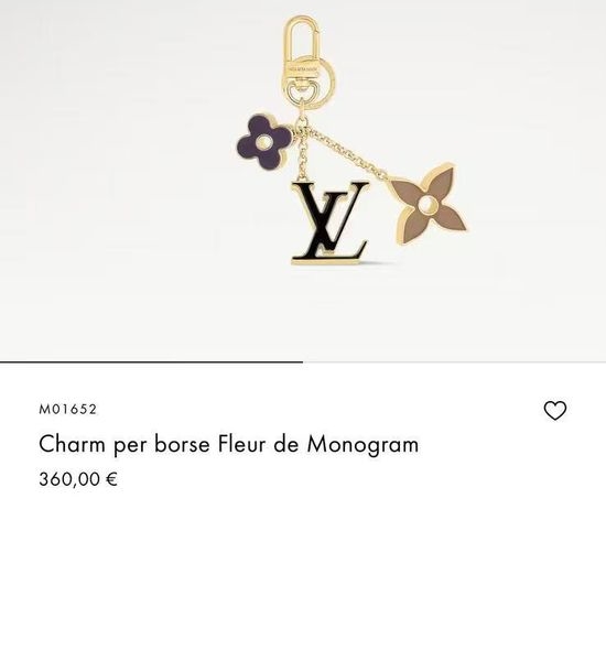 Louis Vuitton LV Logo Pattern Key Chain Pendant