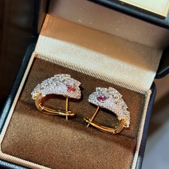 Bottega Veneta BV Ruby Earrings 925 Sterling Silver