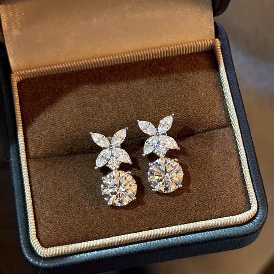 Tiffany & Co. Large Earrings with Simulated Diamonds