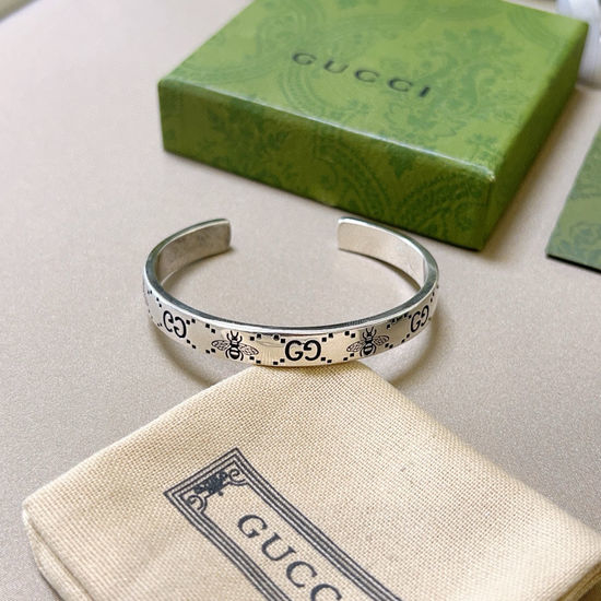 Gucci Vintage Distressed Wide Cuff Bangle