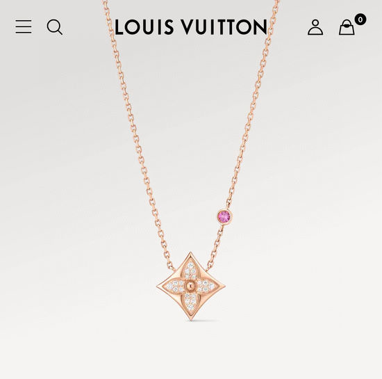 Louis Vuitton LV Star Flower Sapphire Necklace