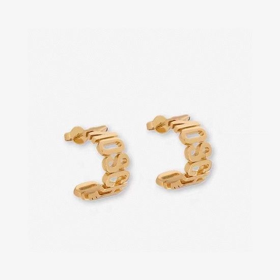 Miu Miu Metallic Stud Earrings Elegant Style