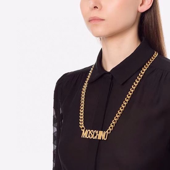 Miu Miu Letter Pendant Necklace Elegant Design