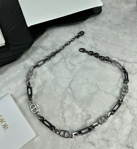 Christian Dior CD Two Tone Necklace