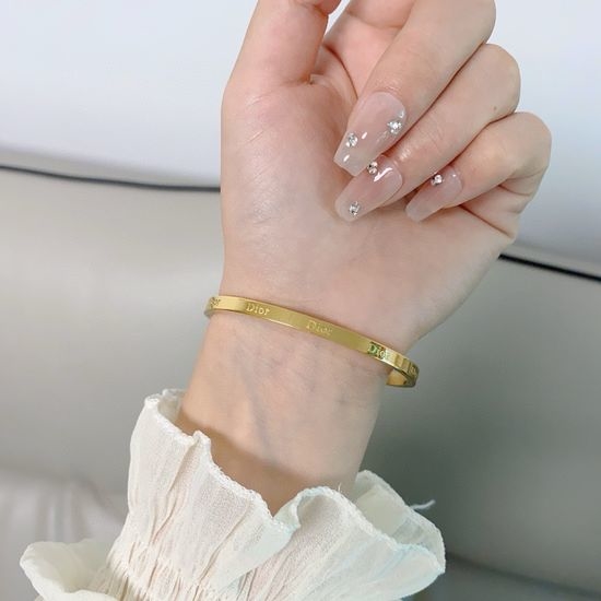 Christian Dior CD Narrow Slim Bangle Stackable Jewelry