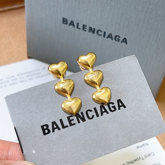 Balenciaga Classic Heart Shape Stud Earrings