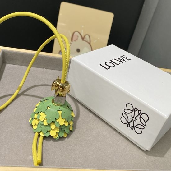 Loewe Adorable Leather Golden Elephant Bag Charm