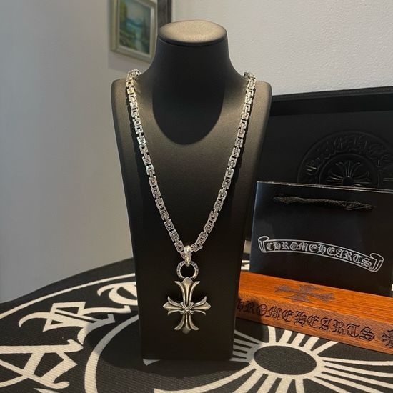 Chrome Hearts Vintage Square Buckle Pendant Necklace