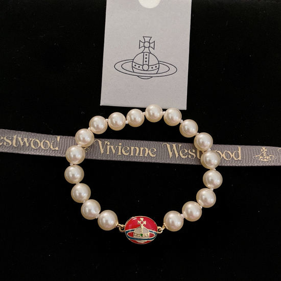 Vivienne Westhood Enamel Pearl Double-Sided Wear Bracelet