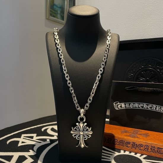 Chrome Hearts Vintage Cross Pendant Chain Necklace