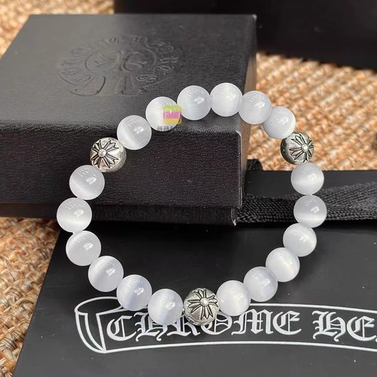 Chrome Hearts Cat s Eye Stone Beaded Bracelet