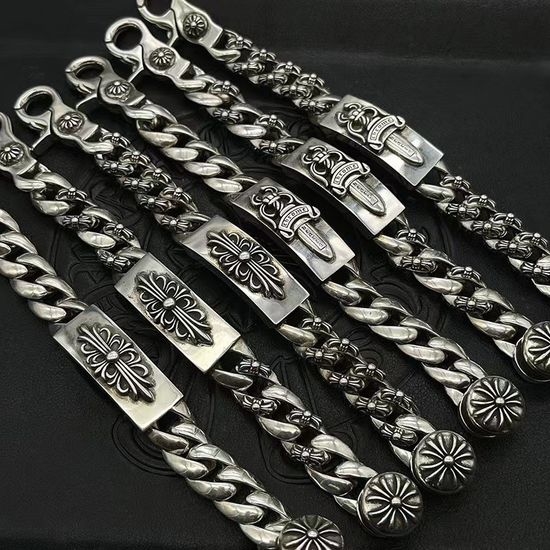 Chrome Hearts Cross Sword Decorated Chain Bracelet