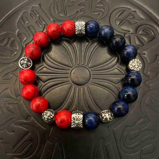 Chrome Hearts Vintage Retro Pattern Beaded Bracelet