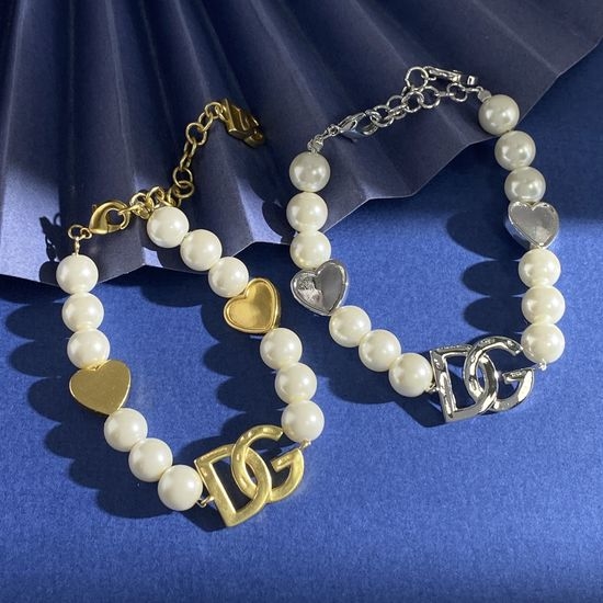 Dolce & Gabbana Heart Pearl Charm Bracelet