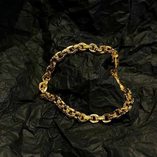 Chrome Hearts Gold Plated Letter Chain Bracelet