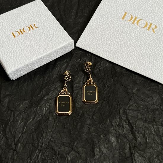 Christian Dior CD Vintage Snake Shape Stud Earrings