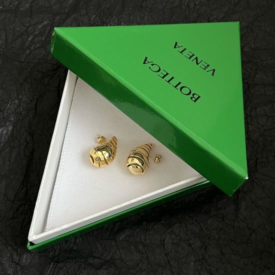 Bottega Veneta BV Elegant Textured Metal Earrings