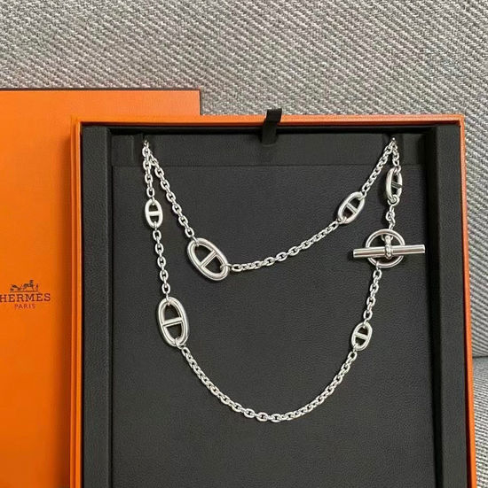 Hermes Pig Nose Shape Long Necklace