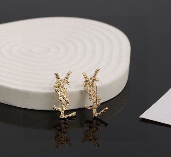 Yves Saint Laurent YSL Classic Gold Tone YSL Earrings