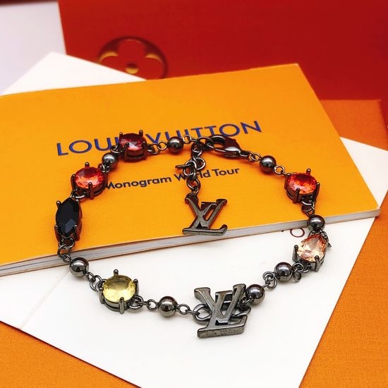 Louis Vuitton LV Black Colored Diamond Bracelet
