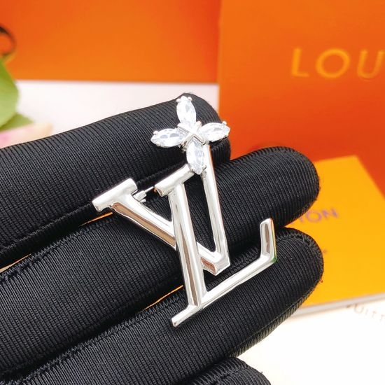 Louis Vuitton LV Horseshoe Plum Shaped Brooch