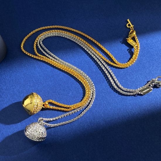 Piaget Half Paved Ball Pendant Necklace