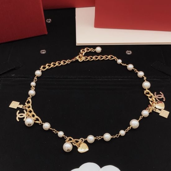 Christian Dior CD Heart Perfume Bottle Shape Necklace