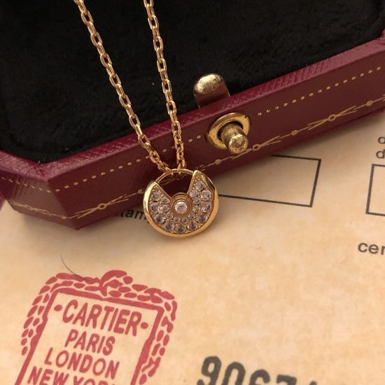 Cartier Amulet Necklace Gold Plated