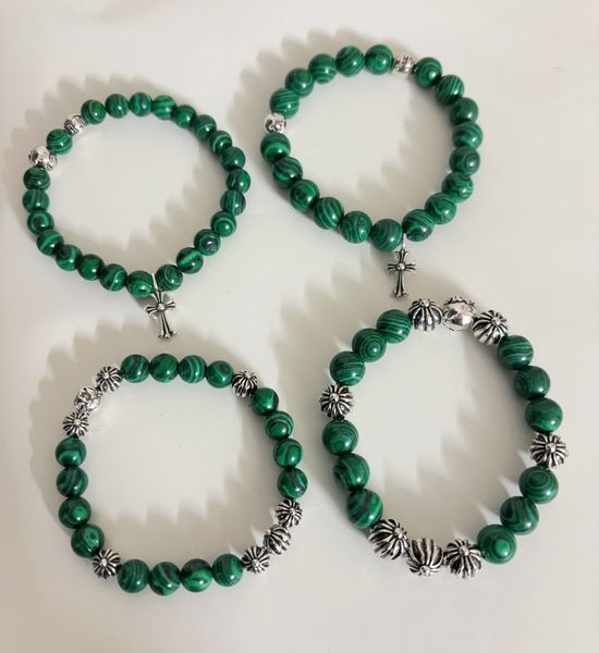 Chrome Hearts Malachite Bead Bracelet