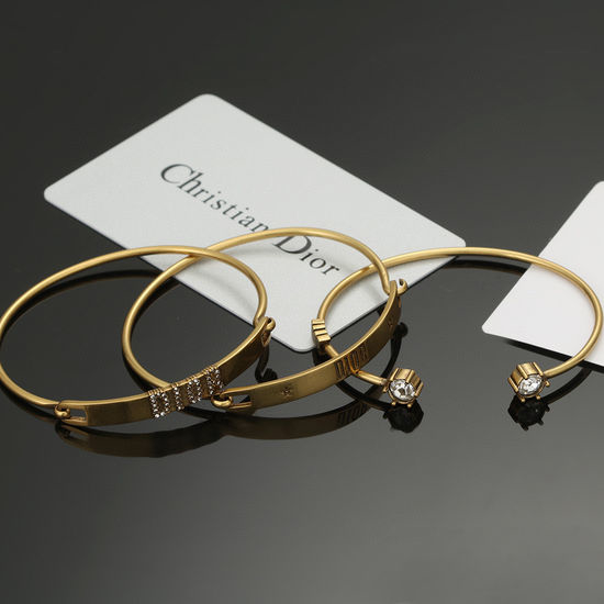Christian Dior CD Three Ring Detachable Retro Bracelet
