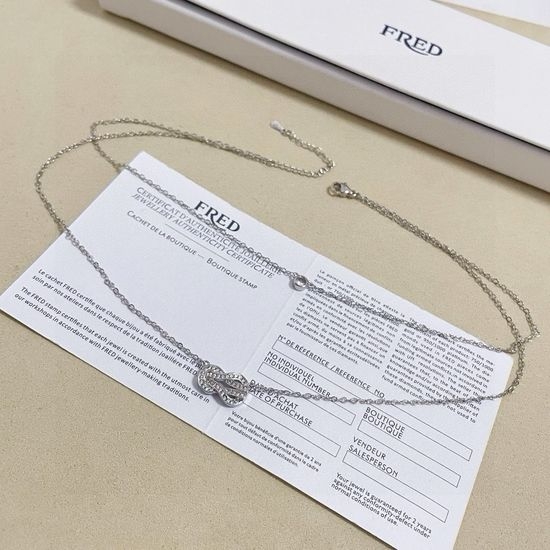 Fred Pave Diamond Layered Lucky Necklace