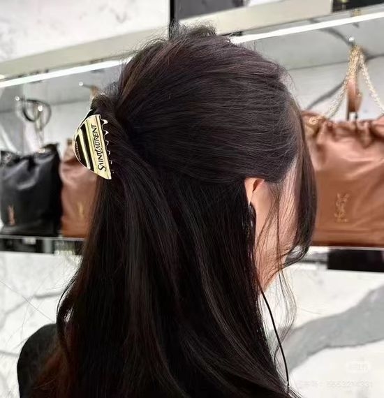 Yves Saint Laurent YSL Hollow Letter Hair Clip