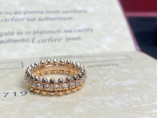 Cartier Rivet Design Rose Gold Ring