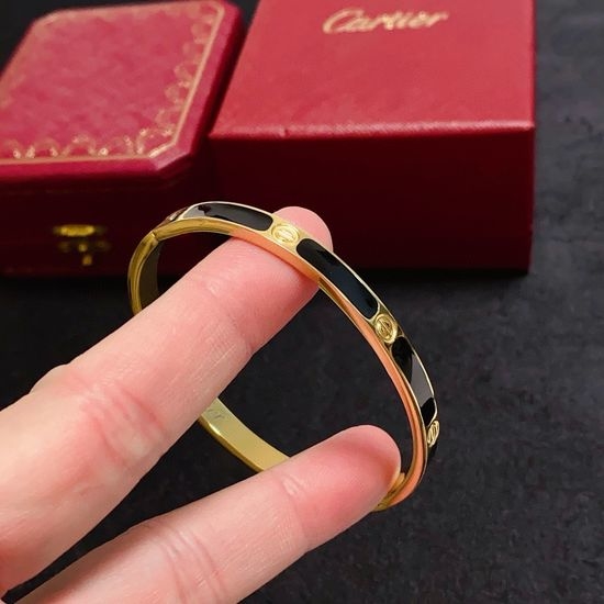 Cartier Two Tone Slim Polished Bangle Bracelet