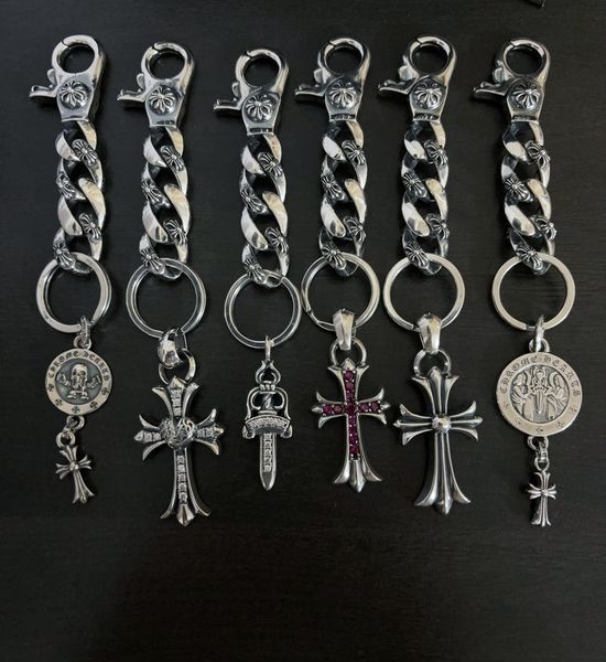 Chrome Hearts Cross Flower Pattern Keychain