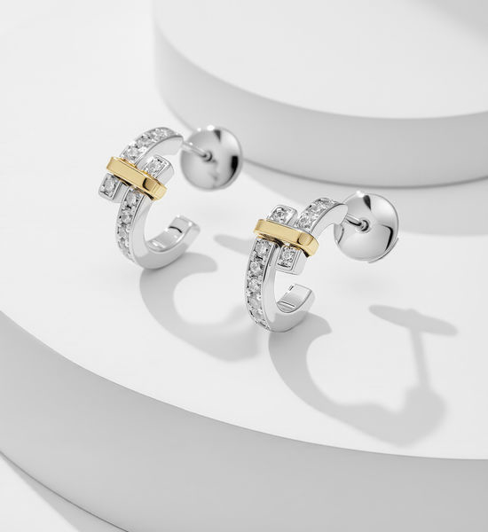 Tiffany & Co. Minimalist Row Diamond Earrings Hypoallergenic