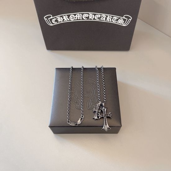 Chrome Hearts Dual Cross Pendant Necklace