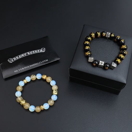 Chrome Hearts Vintage Pattern Beaded Bracelet