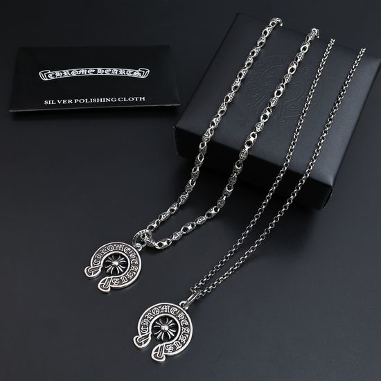 Chrome Hearts Cross Chain Pearl Chain Necklace