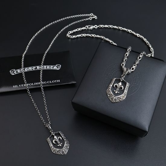 Chrome Hearts Cross Chain Pearl Chain Necklace