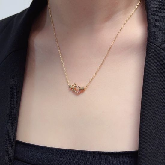 Fred Diamond Horseshoe Buckle Necklace