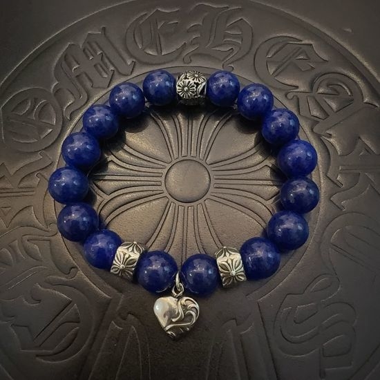 Chrome Hearts Vintage Lapis Beaded Pattern Bracelet