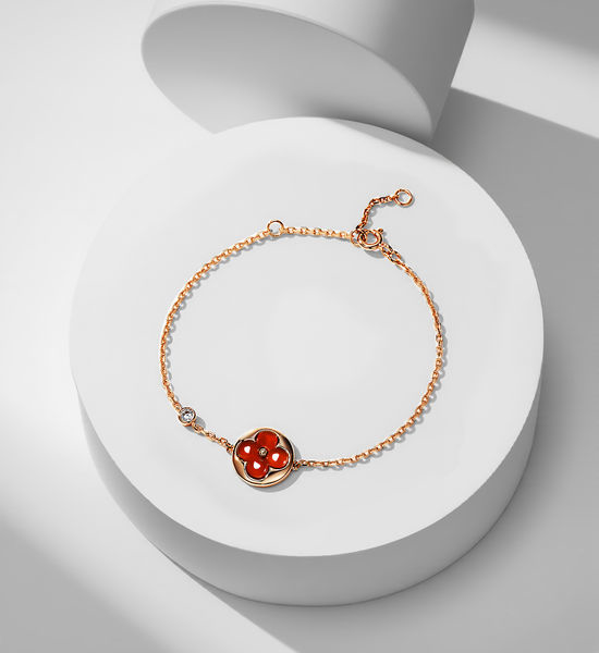 Louis Vuitton LV Natural Stone Inlaid Floral Bracelet