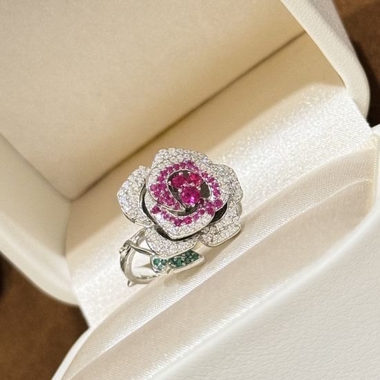 Christian Dior CD Colored Diamond Rose Ring