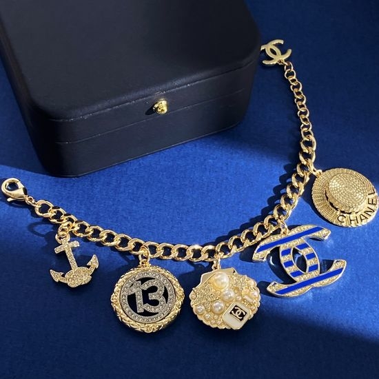 Chanel Multi Element Charm Chain Bracelet